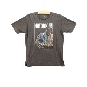 Mens Brooklyn Mint Notorious B.I.G. Rapper T Shirt Size L Gray